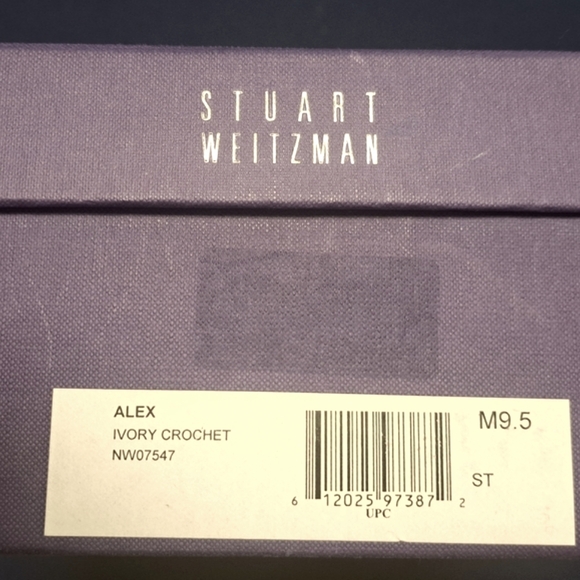 Stuart Weitzman - Alex - Ivory Crochet - Wedge Sandals - 9.5 NWB - Picture 11 of 11